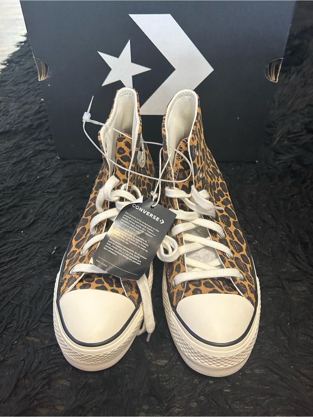 CONVERSE Ctas animal print suede platform lace up shoes sneakers sz 8 new - Picture 6 of 8